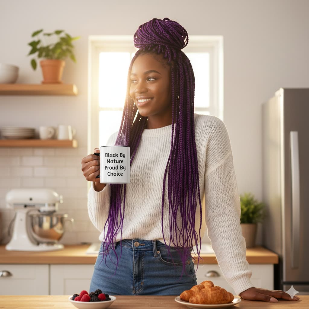 Empowering "Black By Nature Proud By Choice" Mug | Ceramic Coffee Cup