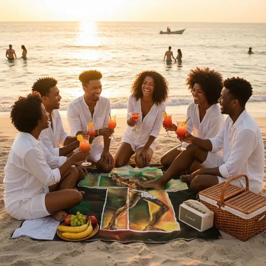 Breaking Through – Symbolic Beach Towel | Original Contemporary Art by Conrad J.