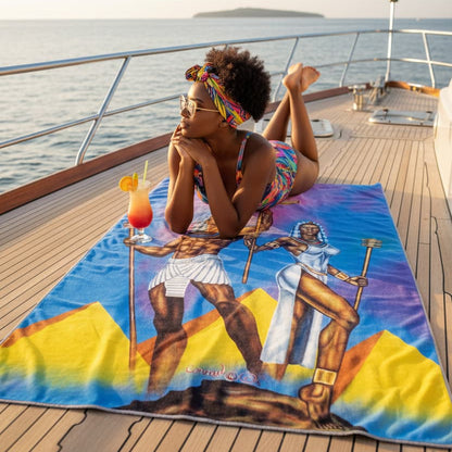 Love & Unity – The Ankh of Eternal Life Beach Towel