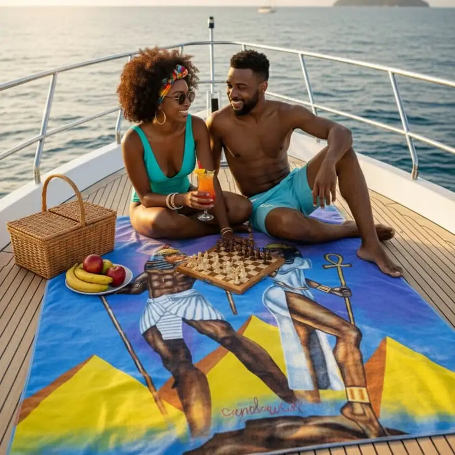 Love & Unity – The Ankh of Eternal Life Beach Towel