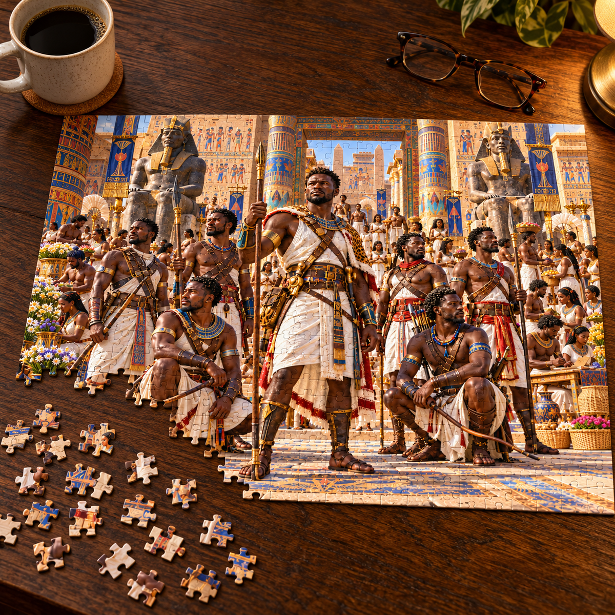 Medjay Guardians Jigsaw Puzzle | African Warrior Art | 110–1014 Pieces