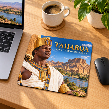 Taharqa Mouse Pad | King of Kush and Kemet | African History Desk Accessory