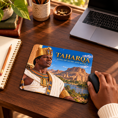 Taharqa Mouse Pad | King of Kush and Kemet | African History Desk Accessory