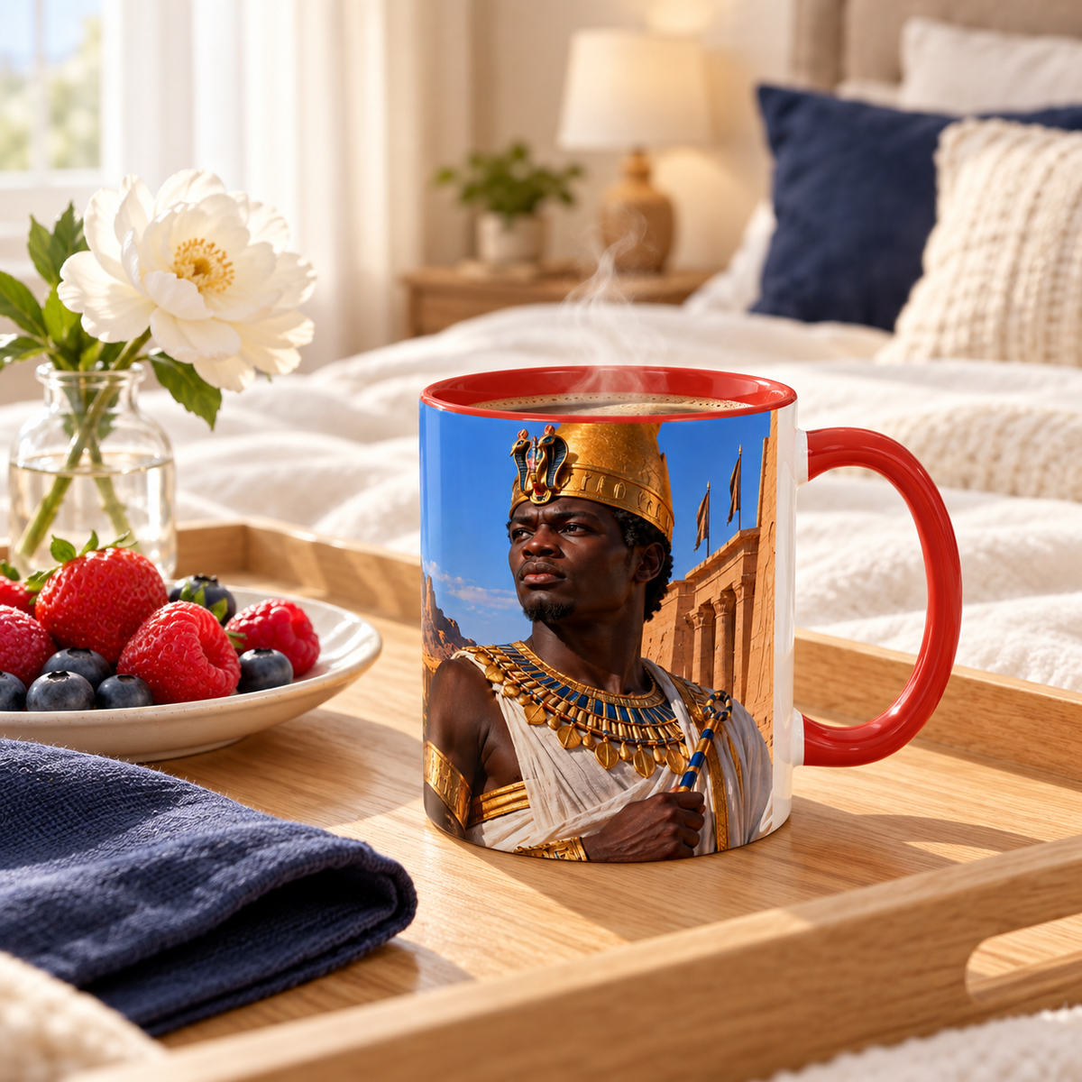 Taharqa Coffee Mug | King of Kush and Kemet | African History Mug