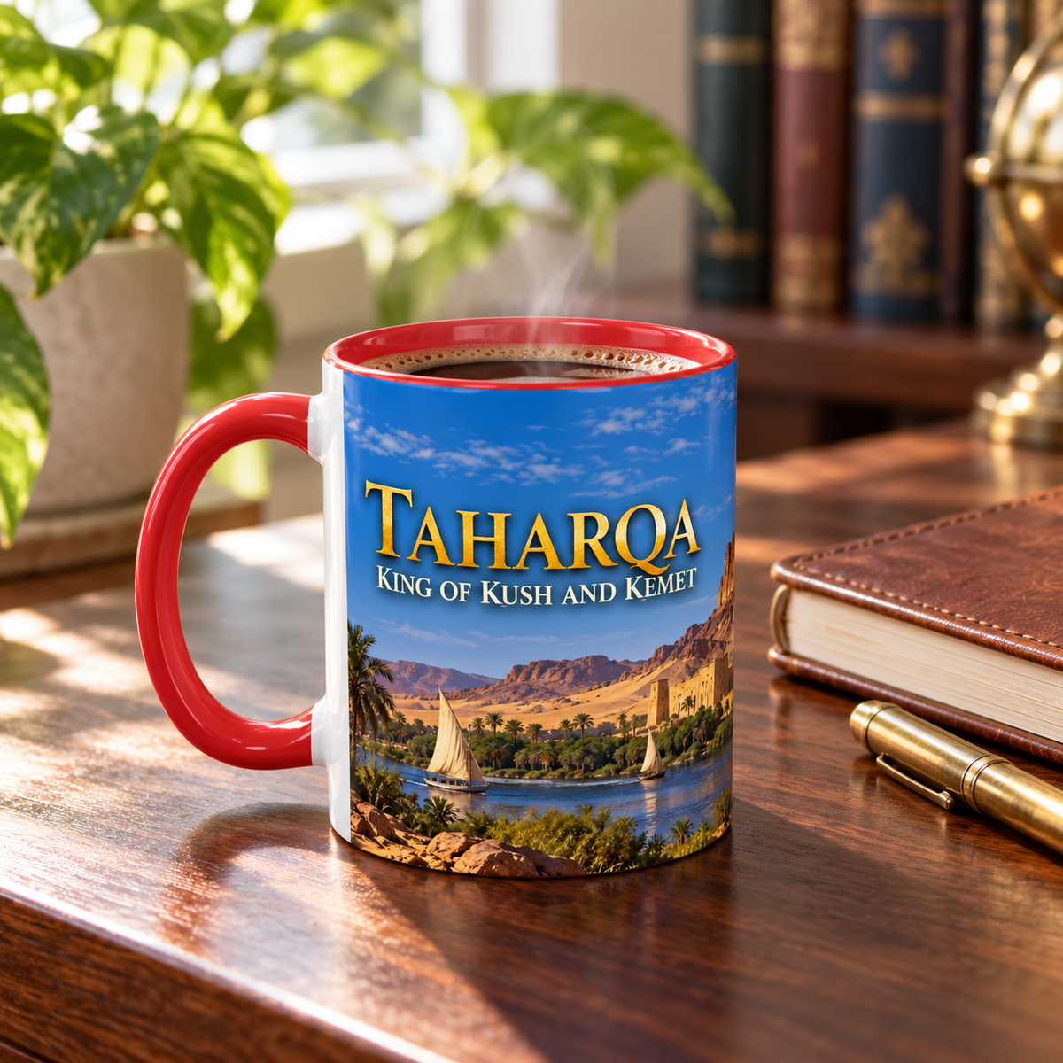 Taharqa Coffee Mug | King of Kush and Kemet | African History Mug