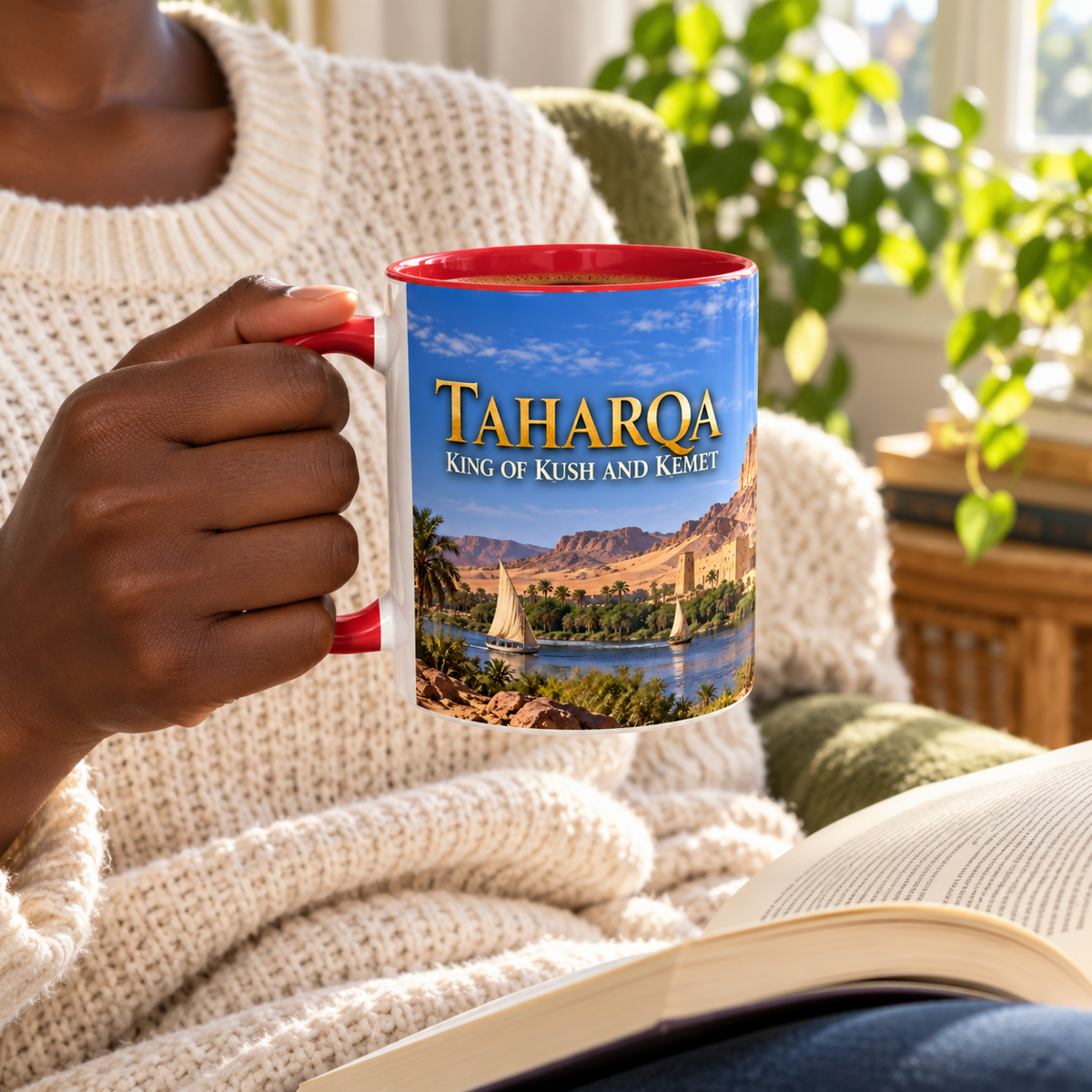 Taharqa Coffee Mug | King of Kush and Kemet | African History Mug