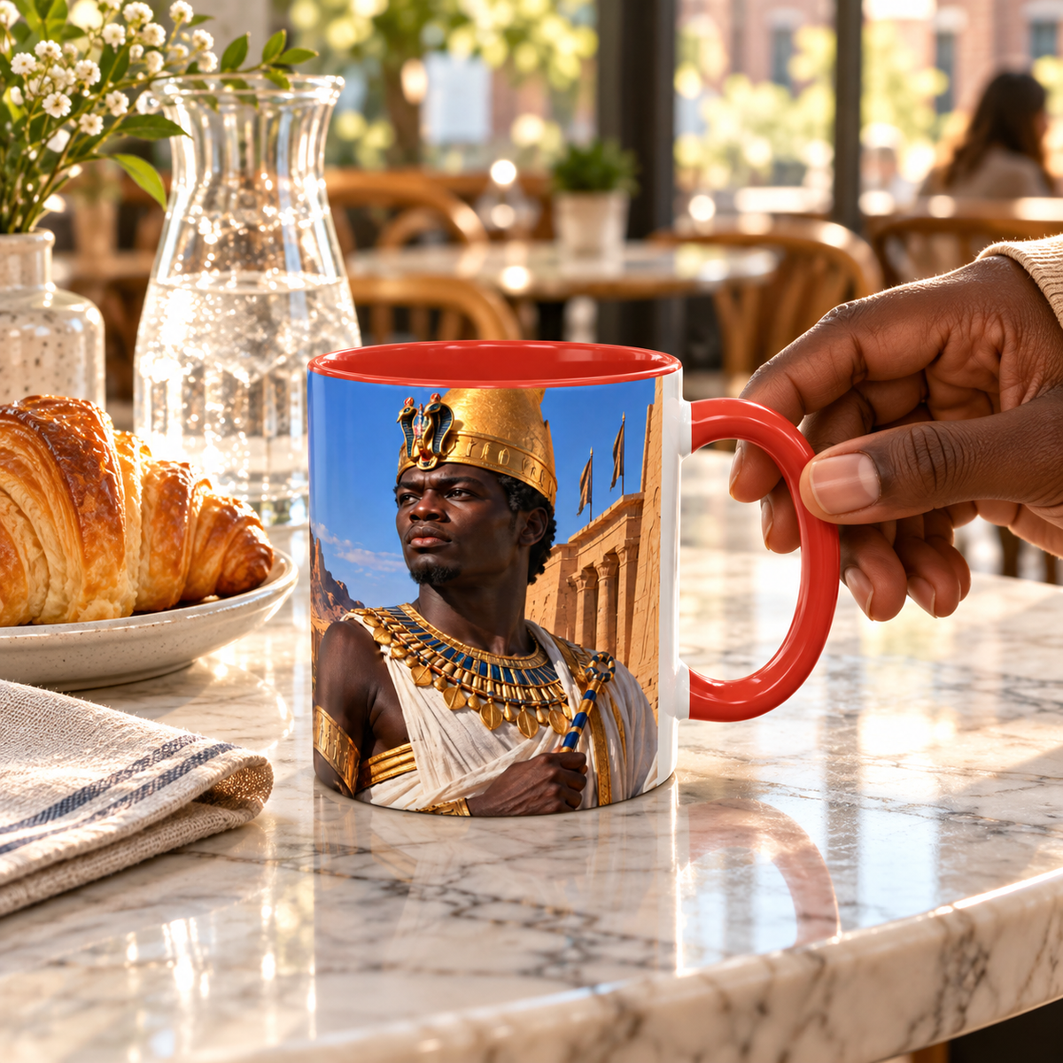 Taharqa Coffee Mug | King of Kush and Kemet | African History Mug