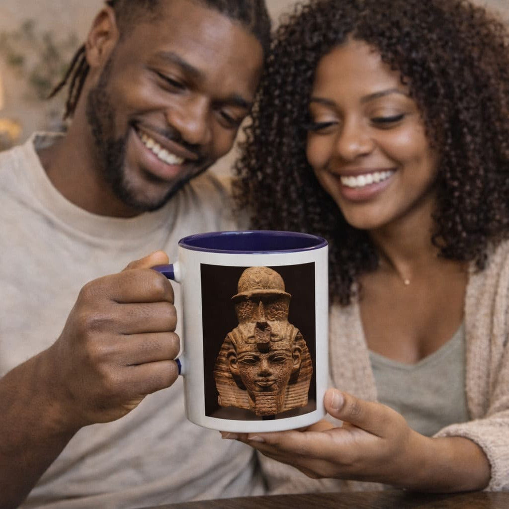 Pharaoh Amenhotep III Mug | Ancient Power. Kemet's Zenith | African Royalty & Legacy