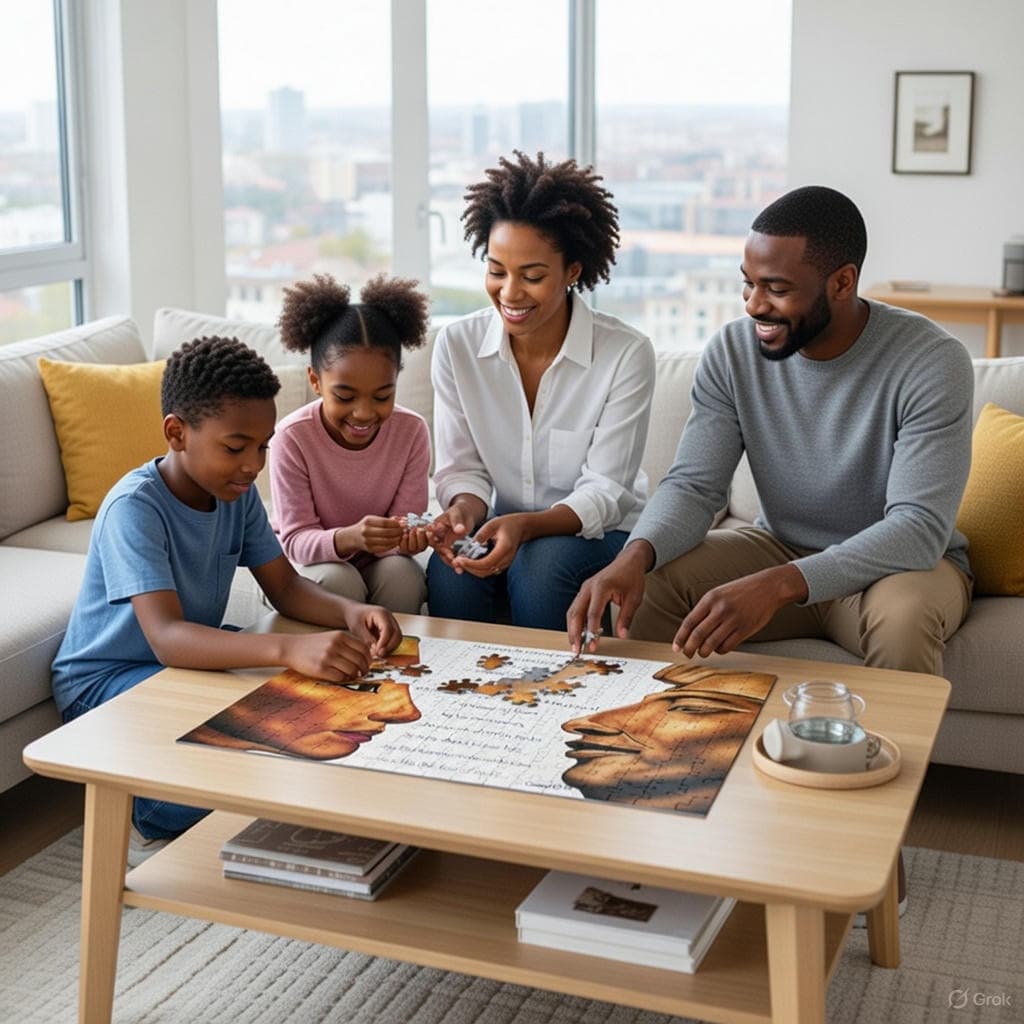 Jigsaw Puzzle with Tin