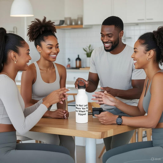 Do Not Look Where You Fell Water Bottle