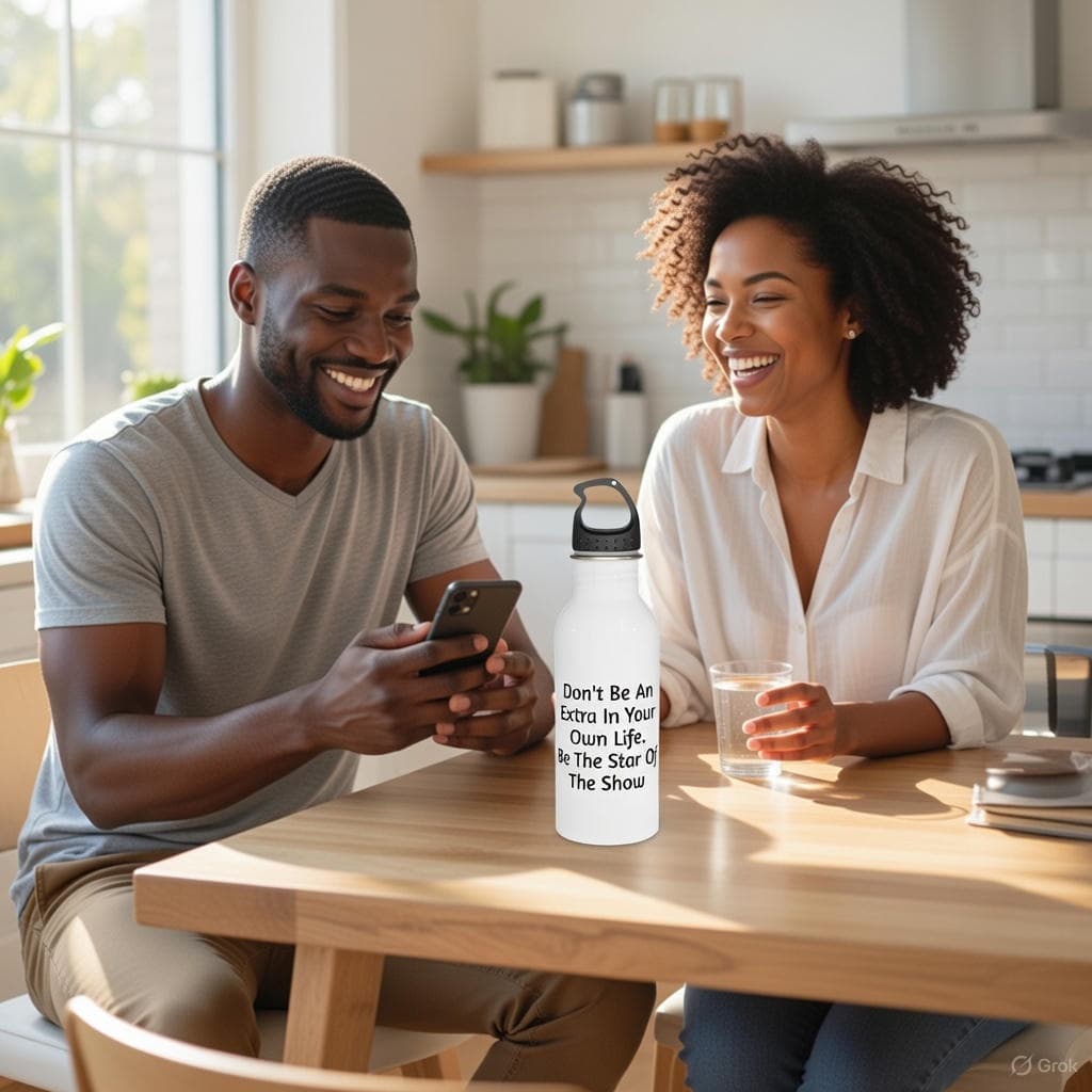 Be The Star Of Your Show" Motivational Water Bottle - Empowering & Inspirational Quote Drinkware