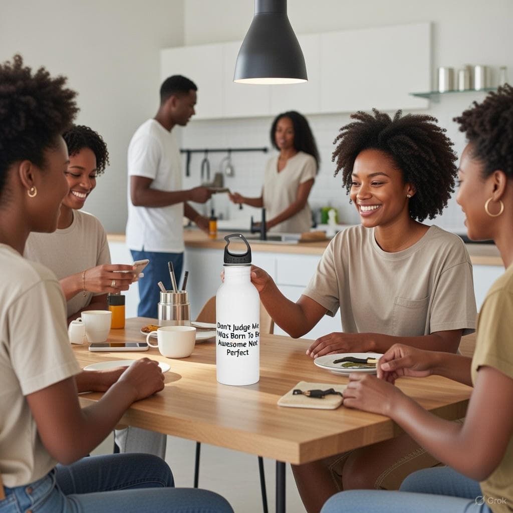 "Born To Be Awesome" Stainless Steel Water Bottle