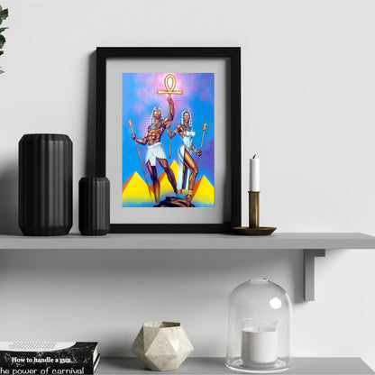 Ma’at in Balance — Royal Pair with Ankh & Djed Print