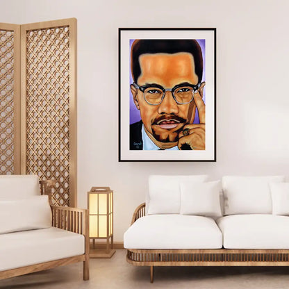 Malcolm X — Discipline, Study, Power (Original Painting Print)