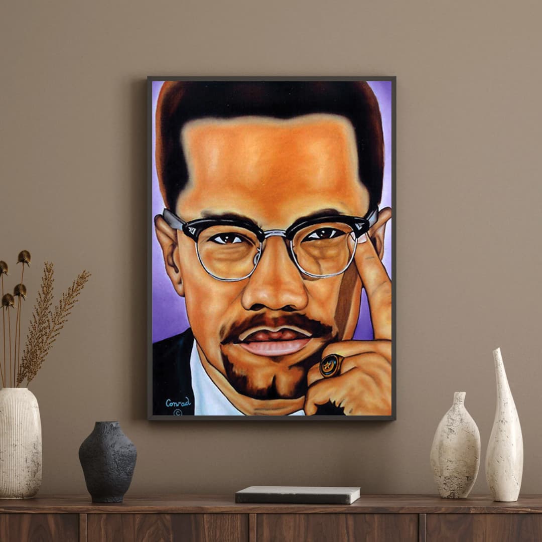 Malcolm X — Discipline, Study, Power (Original Painting Print)