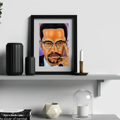 Malcolm X — Discipline, Study, Power (Original Painting Print)