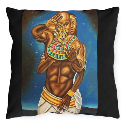 Mason & Eastern Star Throw Pillow - Square & Compass Symbol