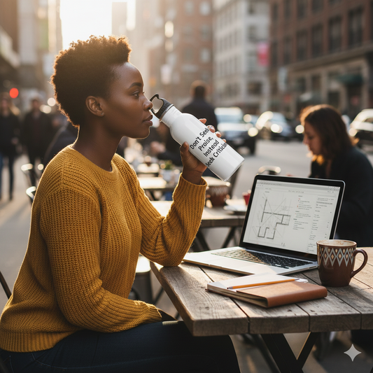 "Seek Criticism" Motivational Water Bottle