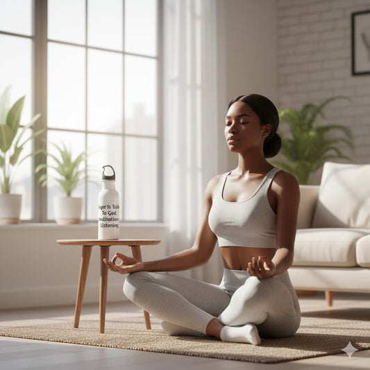 "Prayer & Meditation" Spiritual Water Bottle