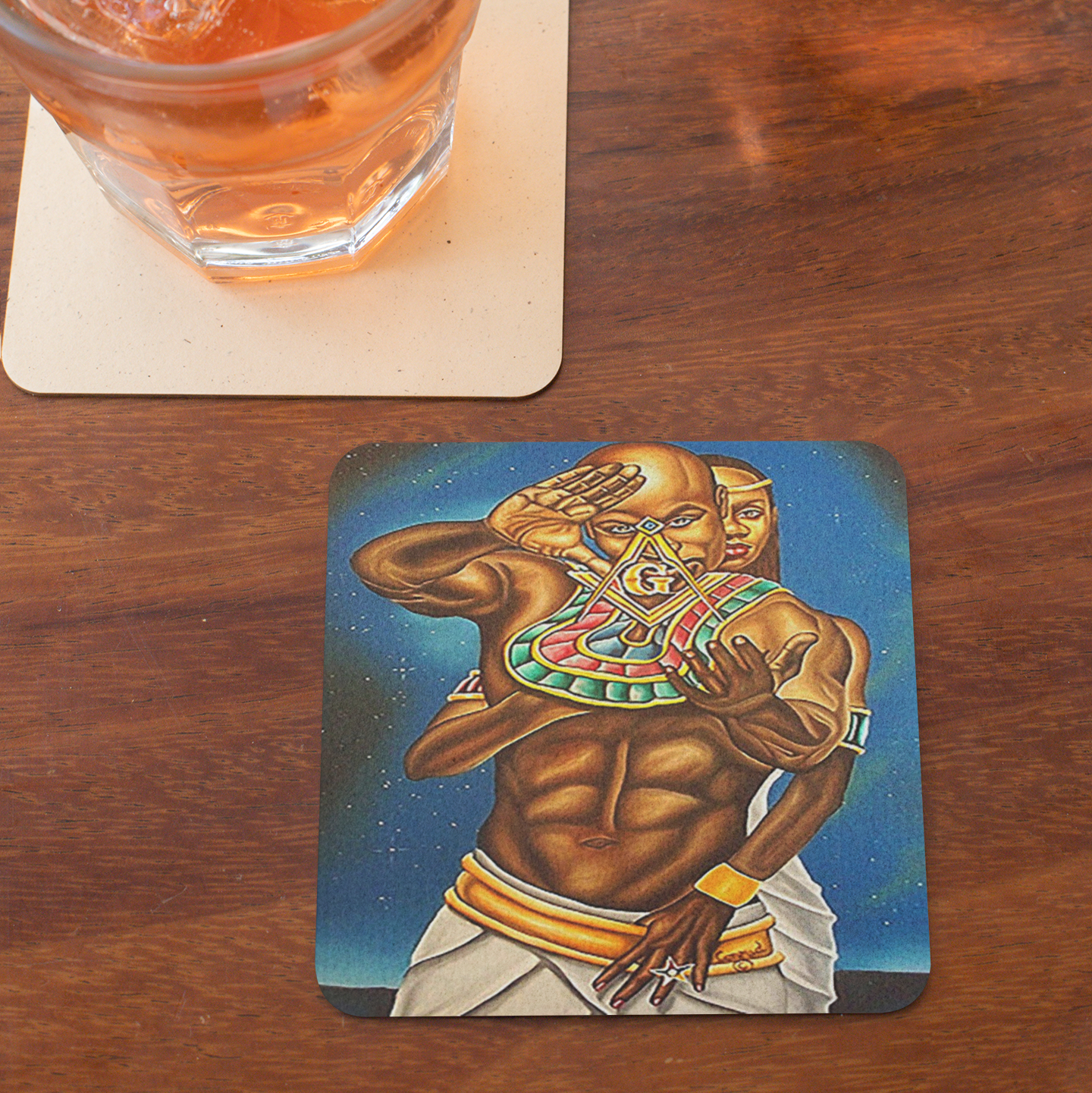 Masonic Couple coaster