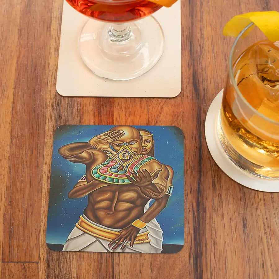 Masonic Couple coaster