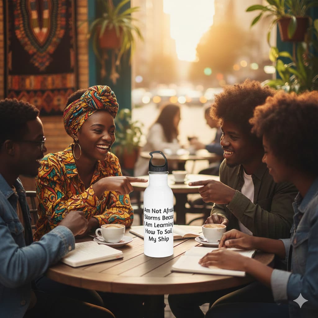 Conquer The Storms Motivational Water Bottle