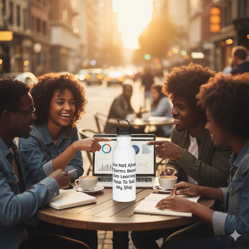 Conquer The Storms Motivational Water Bottle