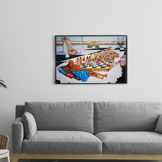 The Hue Man Chess Game — Fine Art Print (24″×18″, Horizontal)