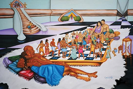 The Hue Man Chess Game — Conscious Art Print