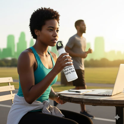 Yesterday You Said Tomorrow Motivational Water Bottle